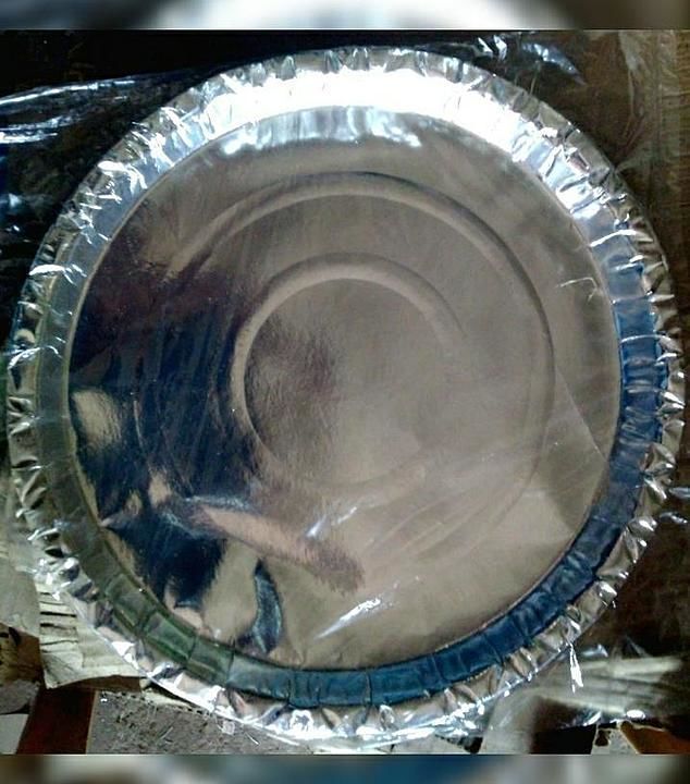 14" silver paper thali uploaded by Shivtej disposal manufacturers on 8/28/2020
