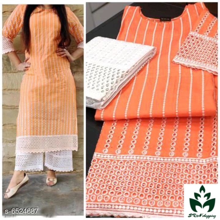 Women's Printed Cotton Kurta with Palazzos uploaded by 🌺ATTRACTIVE COLLECTIONS 🌺 on 8/6/2021
