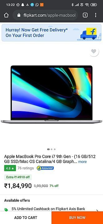 Apple macbook pro MVVJ2HN/A uploaded by business on 8/28/2020
