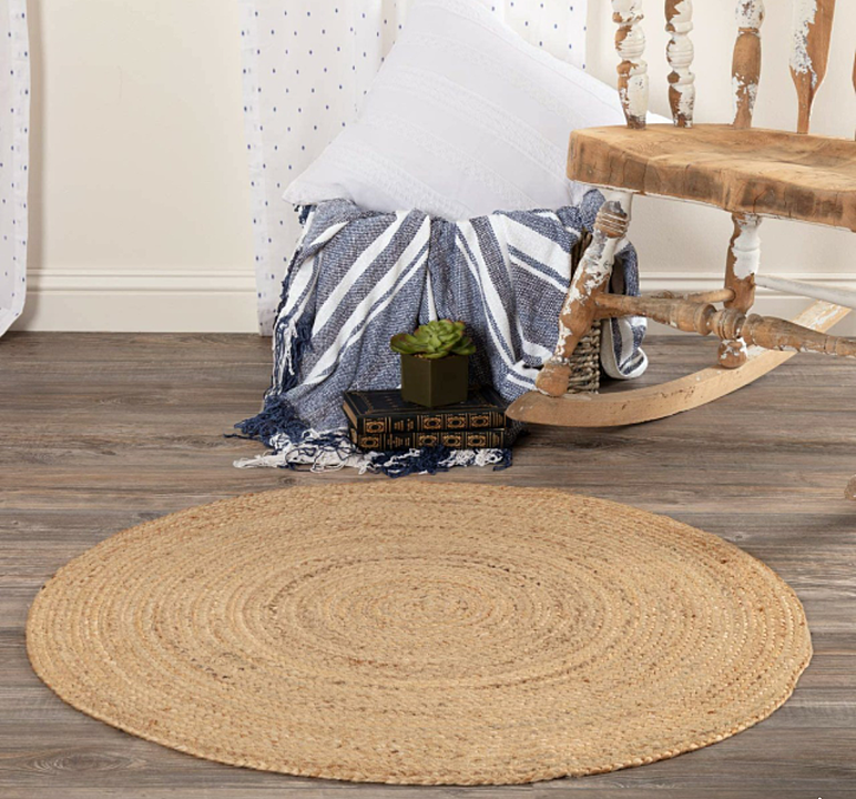 Jute Round Rug, Natural Fibres, Braided Reversible Carpet for Bedroomed Living Room D uploaded by PAL DECOR CREATION on 8/28/2020
