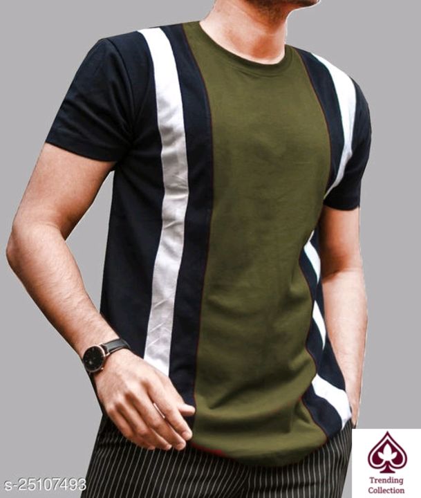long striped color block t shirt for men uploaded by business on 8/6/2021