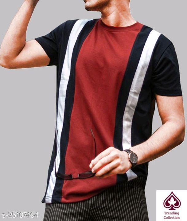 long striped color block t shirt for men uploaded by Deepak Nayak on 8/6/2021