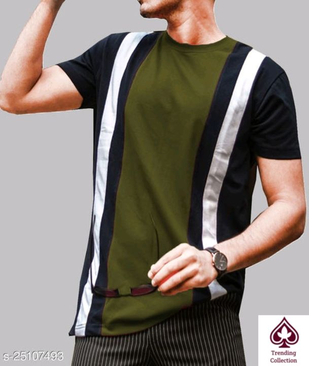 long striped color block t shirt for men uploaded by Deepak Nayak on 8/6/2021