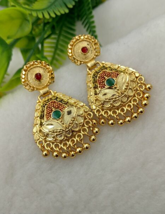 One gram gold earrings uploaded by Monika Collections on 8/6/2021