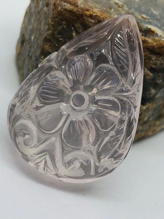 Rose quartz carving natural stones uploaded by Gemstones on 8/6/2021