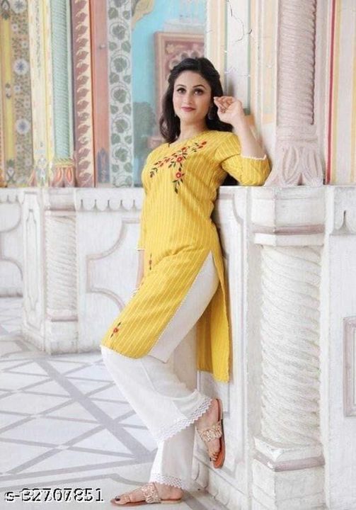 Kurti with plazzo uploaded by Lata creation on 8/6/2021