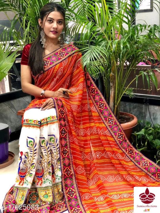 Georgette saree uploaded by business on 8/6/2021