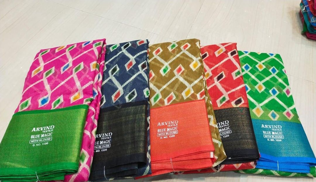 Linen cotton sarees uploaded by business on 8/6/2021
