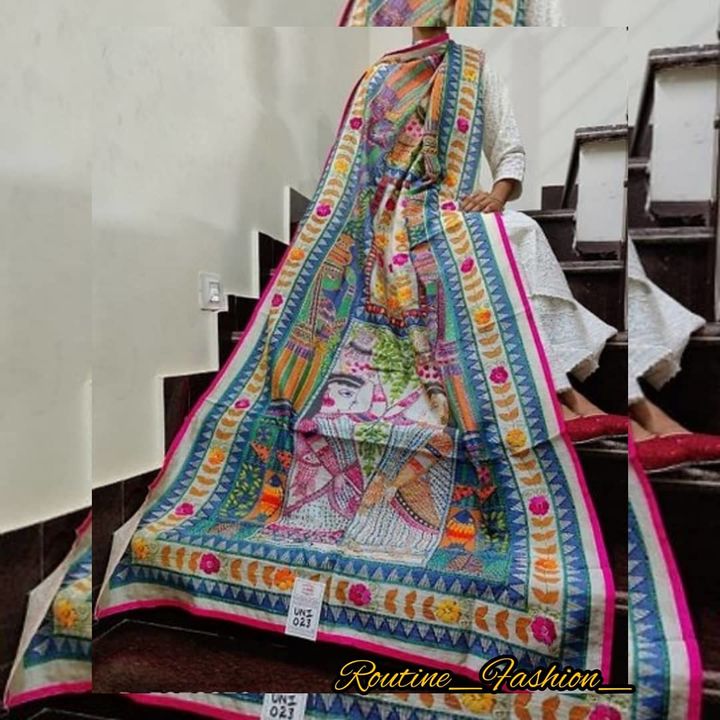 Chanderi Cotton Dupatta With Handwork Embroidery* uploaded by business on 8/6/2021