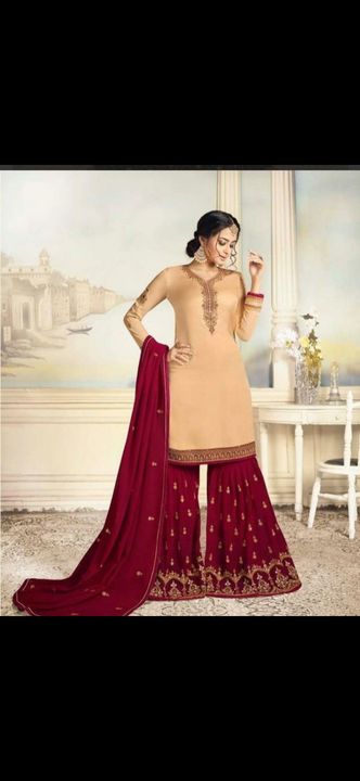 New satin salwar suit uploaded by business on 8/7/2021
