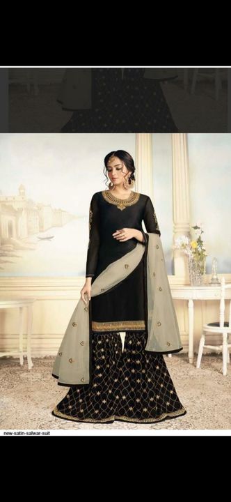 New satin salwar suit uploaded by business on 8/7/2021