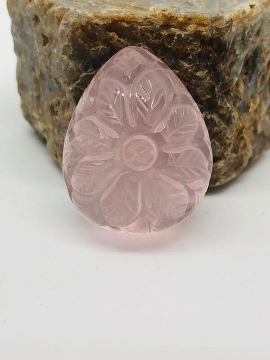 natural Rose quartz carving uploaded by Gemstones on 8/7/2021