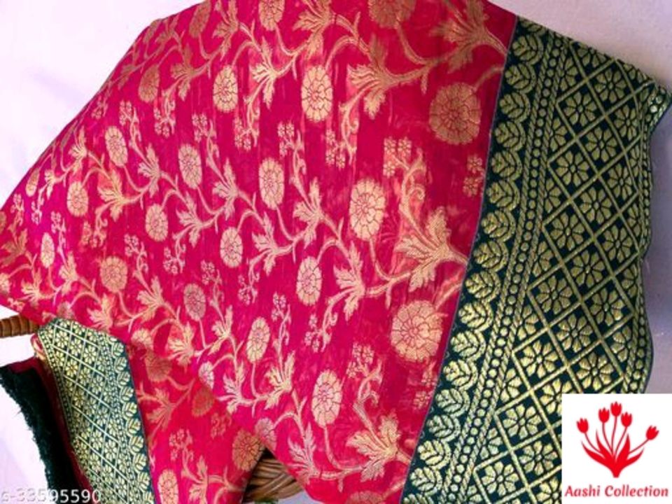 Aagam Fashionable Sarees*
Saree Fabric: Jacquard uploaded by business on 8/7/2021