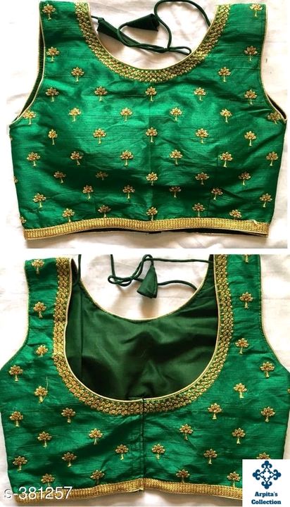 Catalog Name: *Women's Embroidered Dupion Silk Blouses Vol 1*
 uploaded by Arpita's collection on 8/7/2021