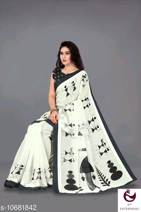 Cotton printed sarees uploaded by business on 8/7/2021