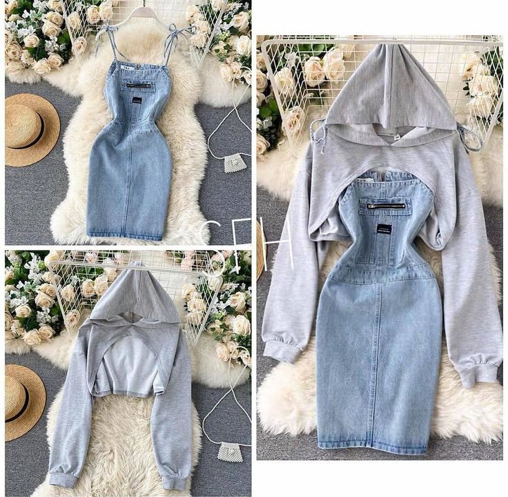 Denim hoodie dress uploaded by Omkar textile on 8/7/2021