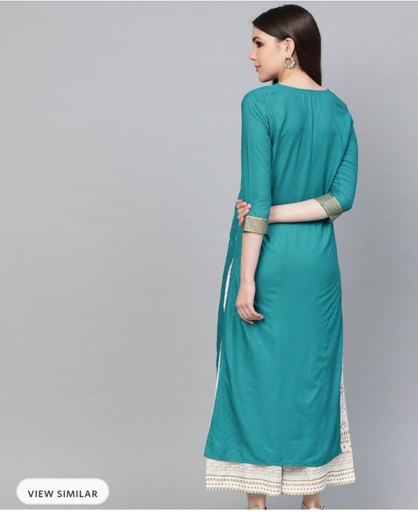 Riyon Kurti With Plazo uploaded by SK Collectionz on 8/7/2021
