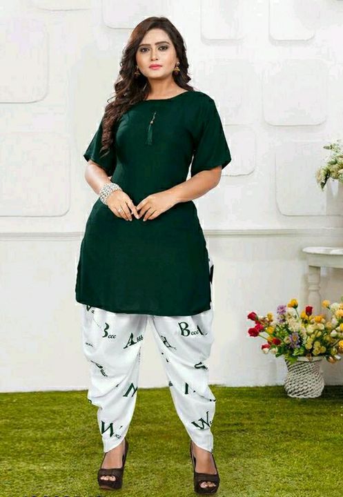 Kurta with digital print dhoti uploaded by Designer dresses on 8/7/2021