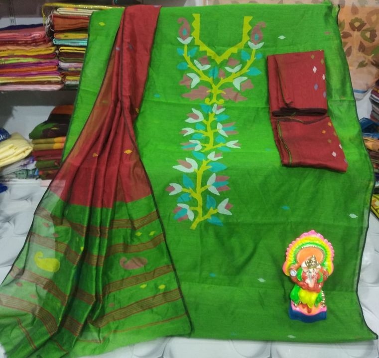 Silk cotton churidar peace uploaded by Gaitree Saree Center on 8/7/2021