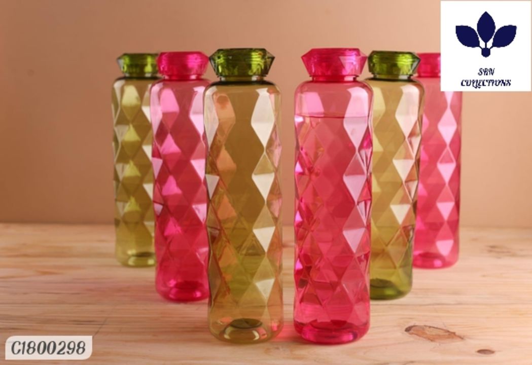 *Catalog Name:* Bottles-Diamond Shape Plastic Water Bottles(Pack of 3,6) uploaded by 🌺ATTRACTIVE COLLECTIONS 🌺 on 8/7/2021