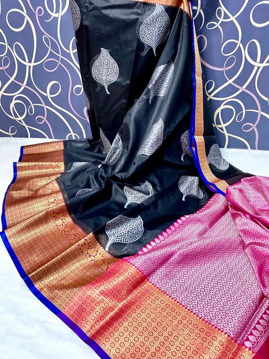 Semi kataan silk fence beautiful saree uploaded by business on 8/7/2021