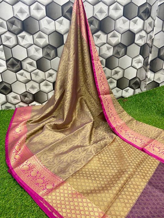 Kora aurgunja muslin banarasi thanchui new dijain saree uploaded by Superior art silk saree creation on 8/7/2021