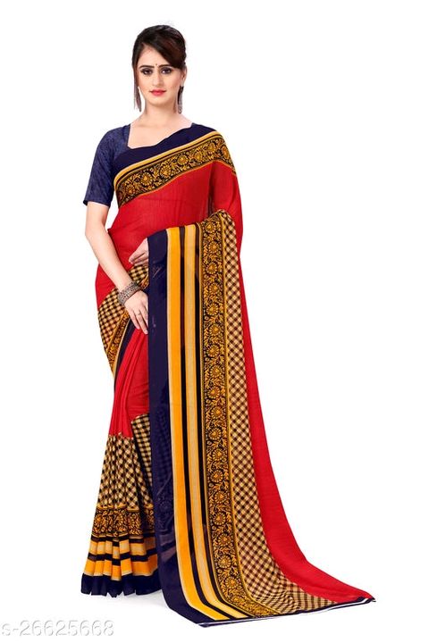 Saree with blouse piece uploaded by business on 8/8/2021