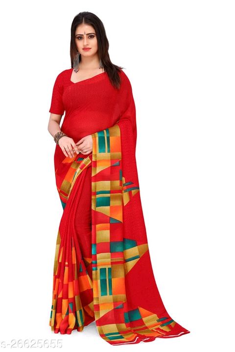 Saree with blouse piece uploaded by business on 8/8/2021