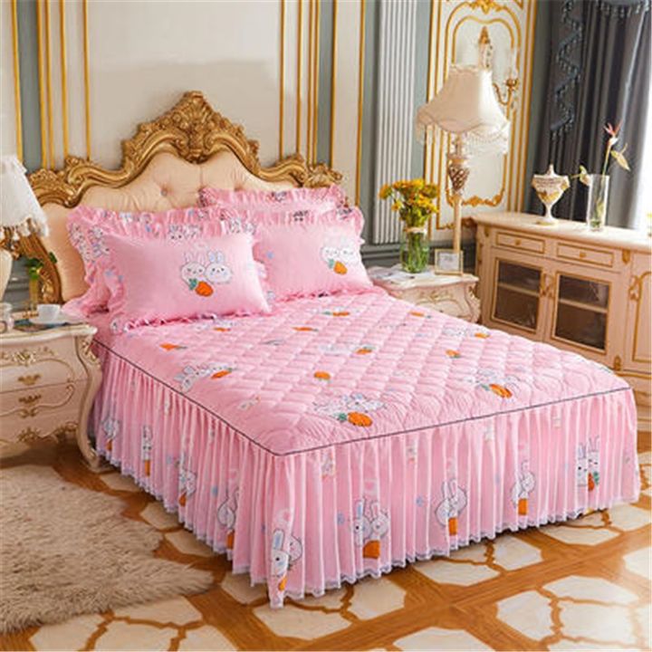 Double layer Quilted Bed Skirt Set & Silk Cotton Bedding Sets uploaded by LUXURY BEDDINGS on 8/8/2021