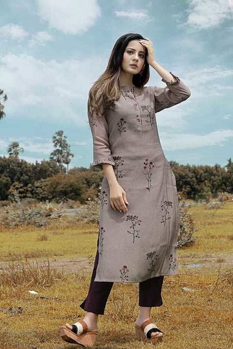 Muslin kurti with pant uploaded by business on 8/29/2020