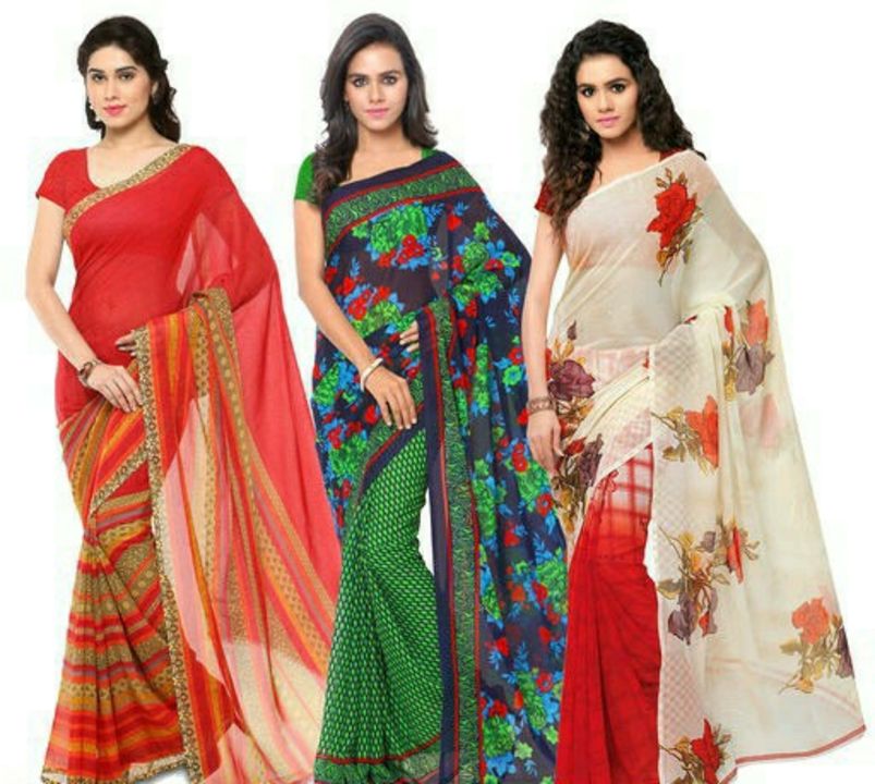 Georgette Saree uploaded by Parvati online shopping on 8/8/2021