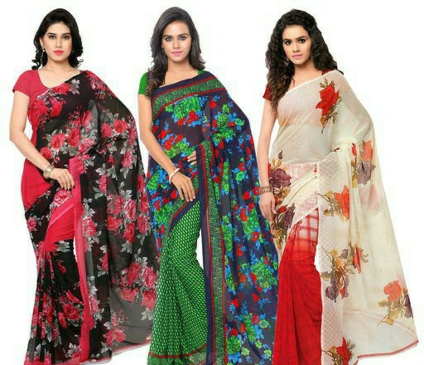 Georgette Saree uploaded by Parvati online shopping on 8/8/2021
