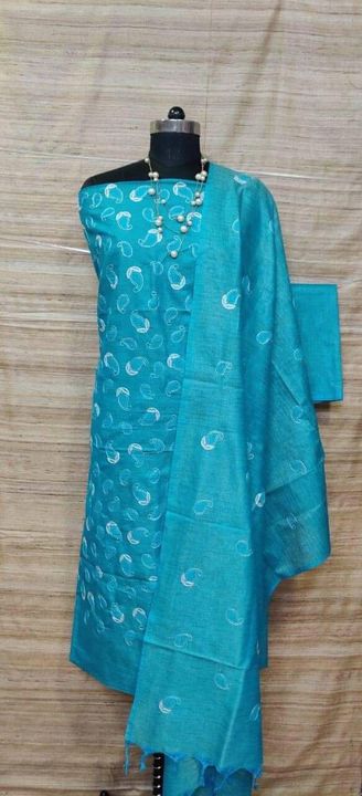 Khadi cotton dress material uploaded by business on 8/9/2021