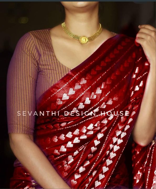 Katan dupion silk saree with runing blause.. uploaded by business on 8/9/2021