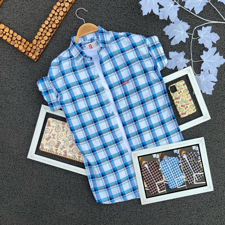 Post image _*COTTON check SHIRTS*_                   *BRAND:- LEVIS*
FABRIC:- Soft Stuff With Satisfaction Guranteed 
💫 *Full Sleeves*💫 *Soft Feel*💫 *Regular fit*
Size : *M-38•L-40•XL-42•*
*Price 375+Shipping*
*All Brand Accessories Attached*
Full stock*15 sets each color* No cancellation
