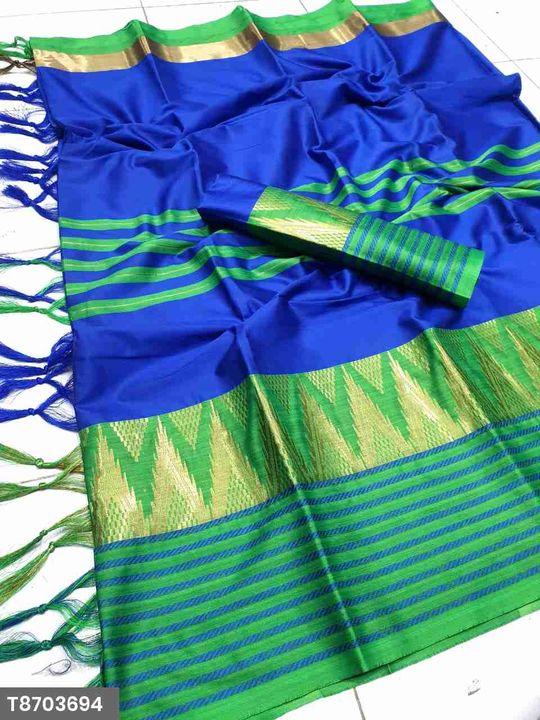 Cotton silk saree uploaded by business on 8/9/2021