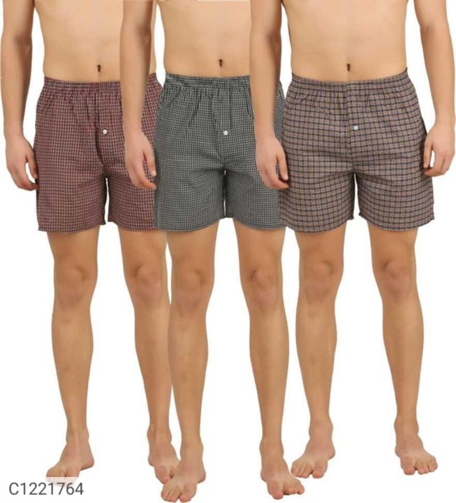Cotton Blend Checkered Boxers (Buy 1 Get 2 Free) Vol-3 uploaded by Online shopping centre on 8/9/2021