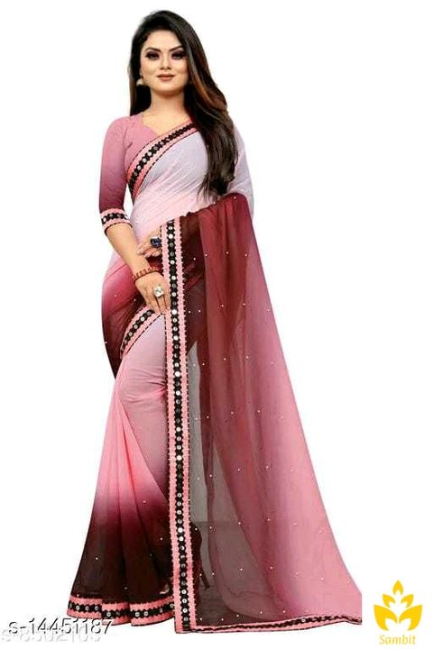 ⚡Aishani Refined Sarees

Saree Fabric: Georgette
Blouse: Running Blouse
Blouse Fabric: Banarasi Silk uploaded by Sambit Sahu on 8/9/2021