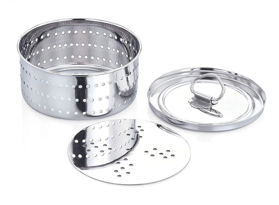 Post image Stainless steel paneer maker
✨ Remove the lid and slide the base of the container in place. . ✨Place a heavy weight on the lid.✨Place the paneer maker on the plate Line the inside of the paneer maker with a cheesecloth or cotton cloth.✨Cover with the lid and press the lid from the top to drain the liquid✨Material: Stainless-Steel It is durable Easy to use✨Package Content: 1-Piece Paneer Maker / Mould✨Durable and easy to clean / maintain
We accept bulk orders and prepaid orders only