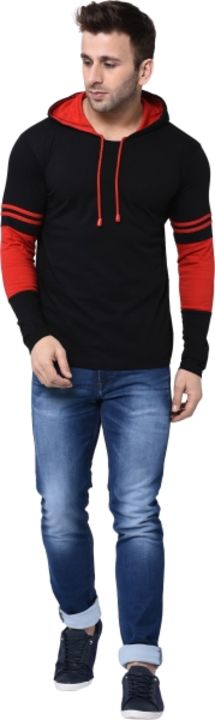 Men Hooded Neck Red, Black T-Shirt
 uploaded by business on 8/9/2021