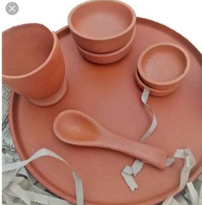 Clay Dinner Set Thali 7pcs uploaded by business on 5/30/2020
