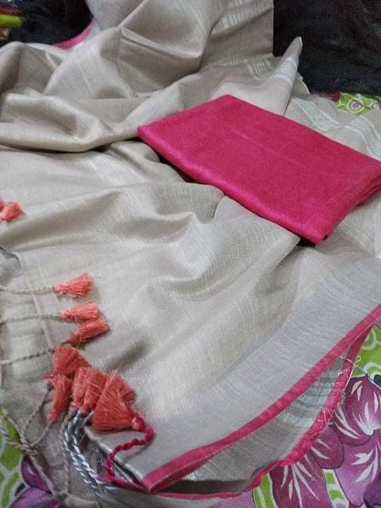 Cotton slub saree uploaded by Naaz creation on 8/29/2020