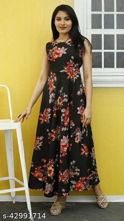 Checkout this latest Dresses
Product Name: *Women Pink Flower Printed Crepe A-Line Dress  uploaded by business on 8/9/2021