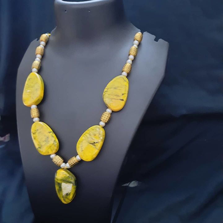 Banana yellow necklace uploaded by Evairaa creations on 8/9/2021