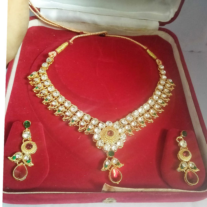 Stylish Trendy Beautiful Necklace set of Kundan  uploaded by business on 8/10/2021