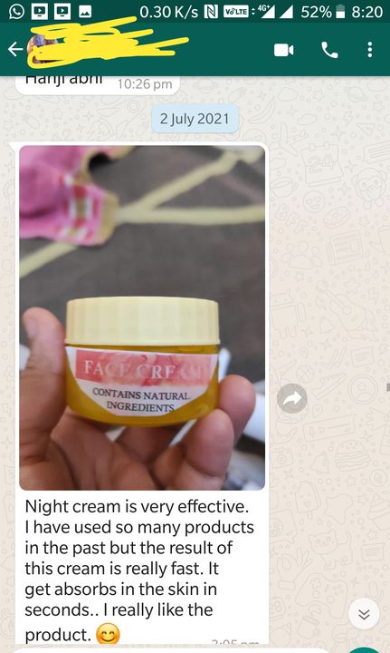 Erthe face cream uploaded by business on 8/10/2021