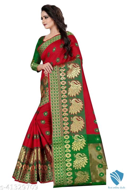 Fashion Feats elegant cotton slick sarees uploaded by business on 8/10/2021