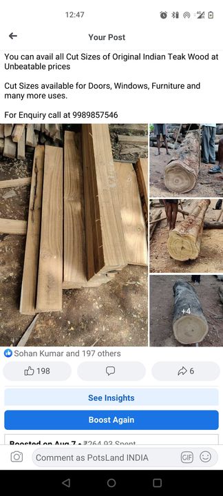 Indian Teak Wood uploaded by business on 8/10/2021