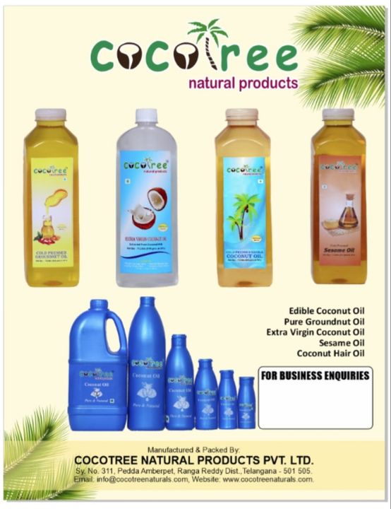 Coldpressed edible oils  uploaded by business on 8/10/2021