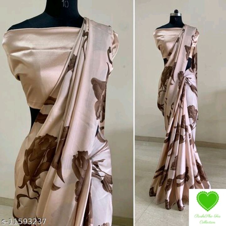 Name:*Adrika Alluring Sarees*
Saree Fabric: Satin Geogette uploaded by business on 8/11/2021